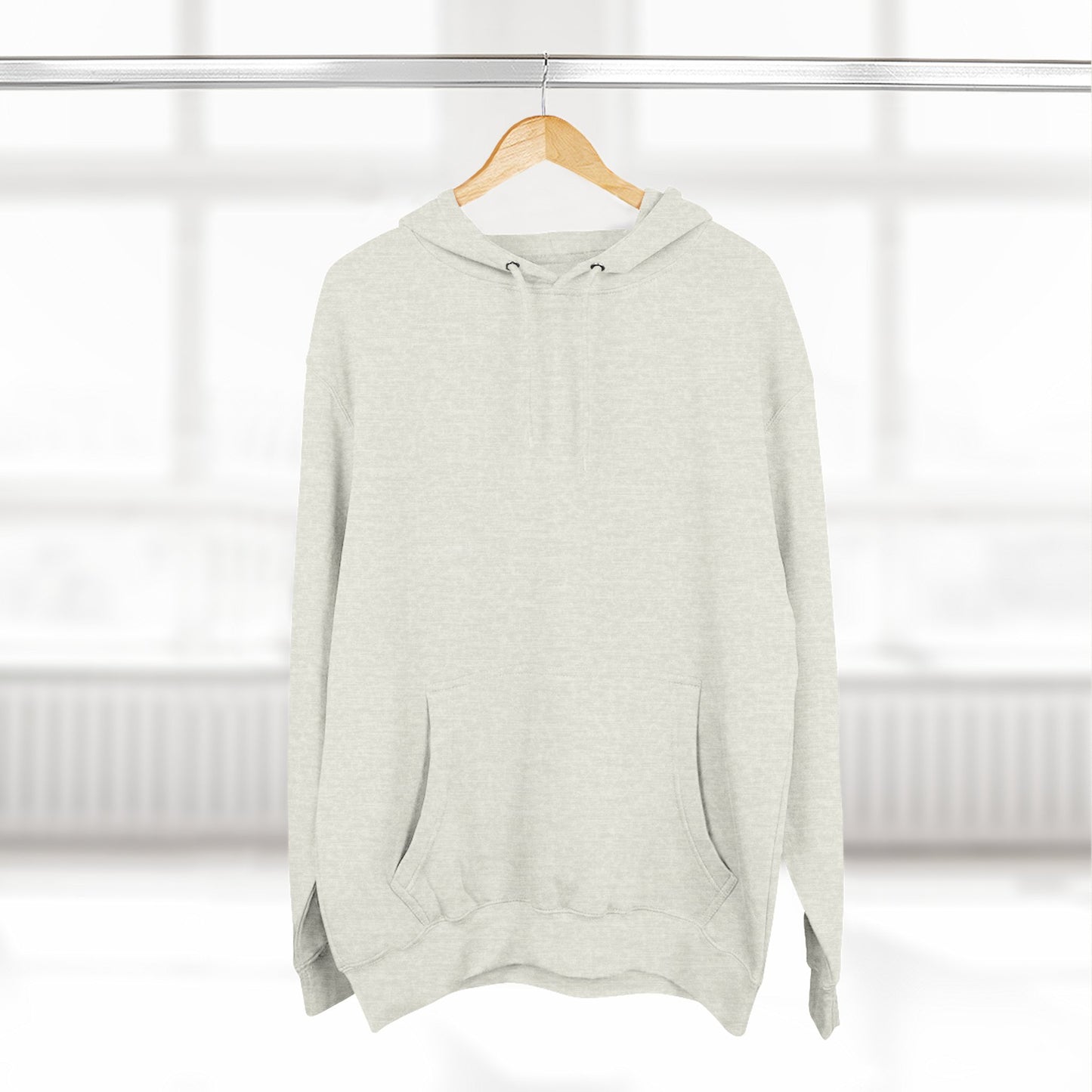 Airborne Silver Winged On Back, Cozy Three-Panel Fleece Hoodie for Everyday Comfort