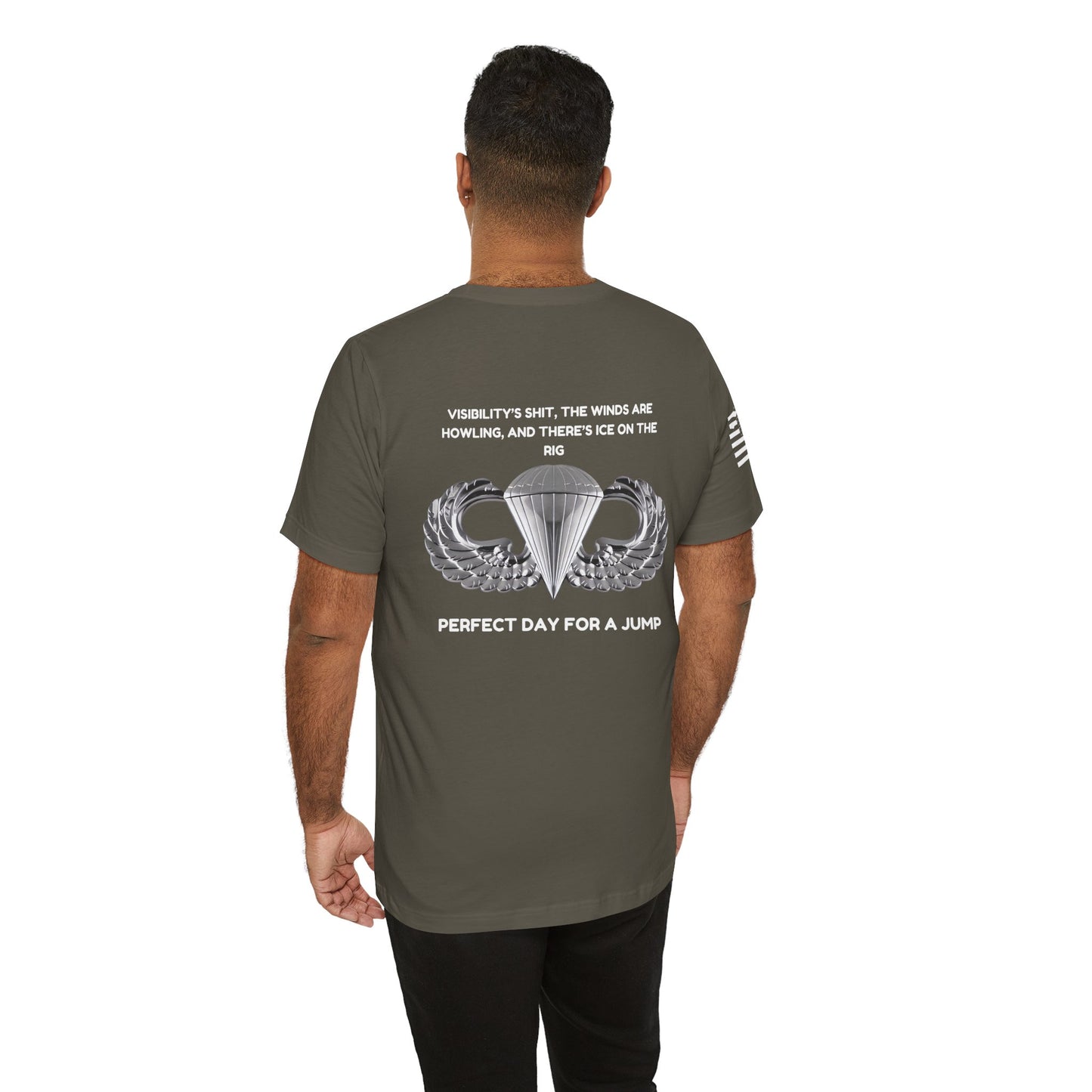 Airborne Military Unisex Tee - Army Navy Marines Airforce, Lightweight Airlume Cotton Shirt, Casual & Semi-Formal Wear, Military Holidays,