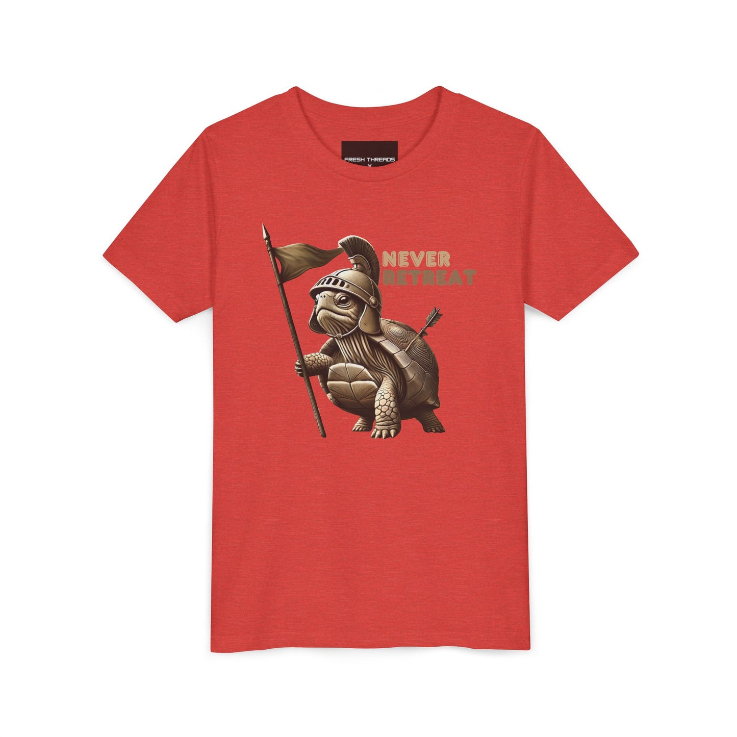 Youth Short Sleeve Tee - Never Retreat Warrior Turtle Design