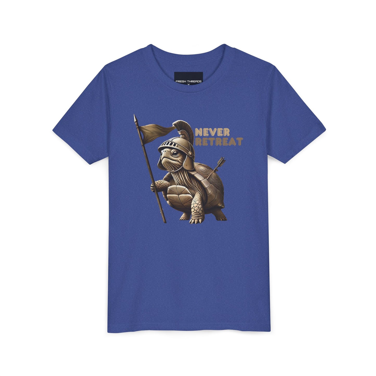 Youth Short Sleeve Tee - Never Retreat Warrior Turtle Design