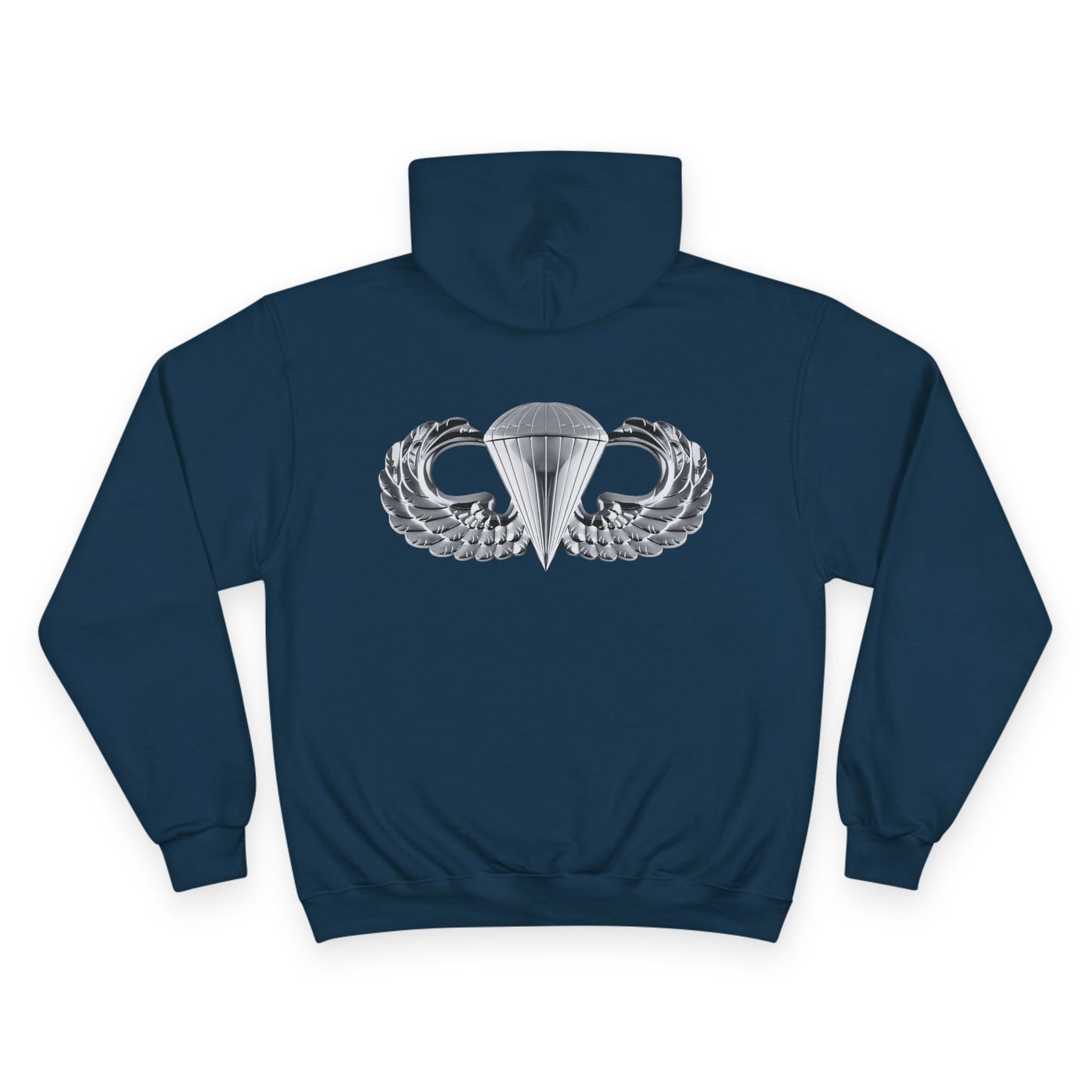 Champion Hoodie with Airborne Silver Wings Design - Stylish and Comfy for Active Lifestyles