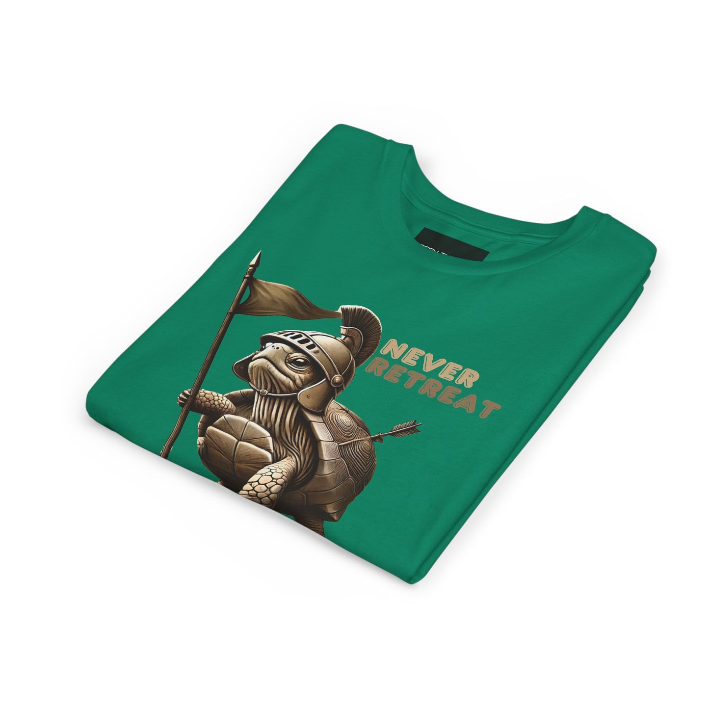 Youth Short Sleeve Tee - Never Retreat Warrior Turtle Design