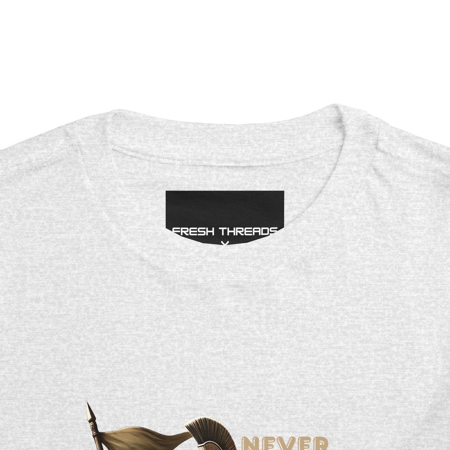 Never Retreat Toddler T-Shirt - Cute Warrior Turtle Design