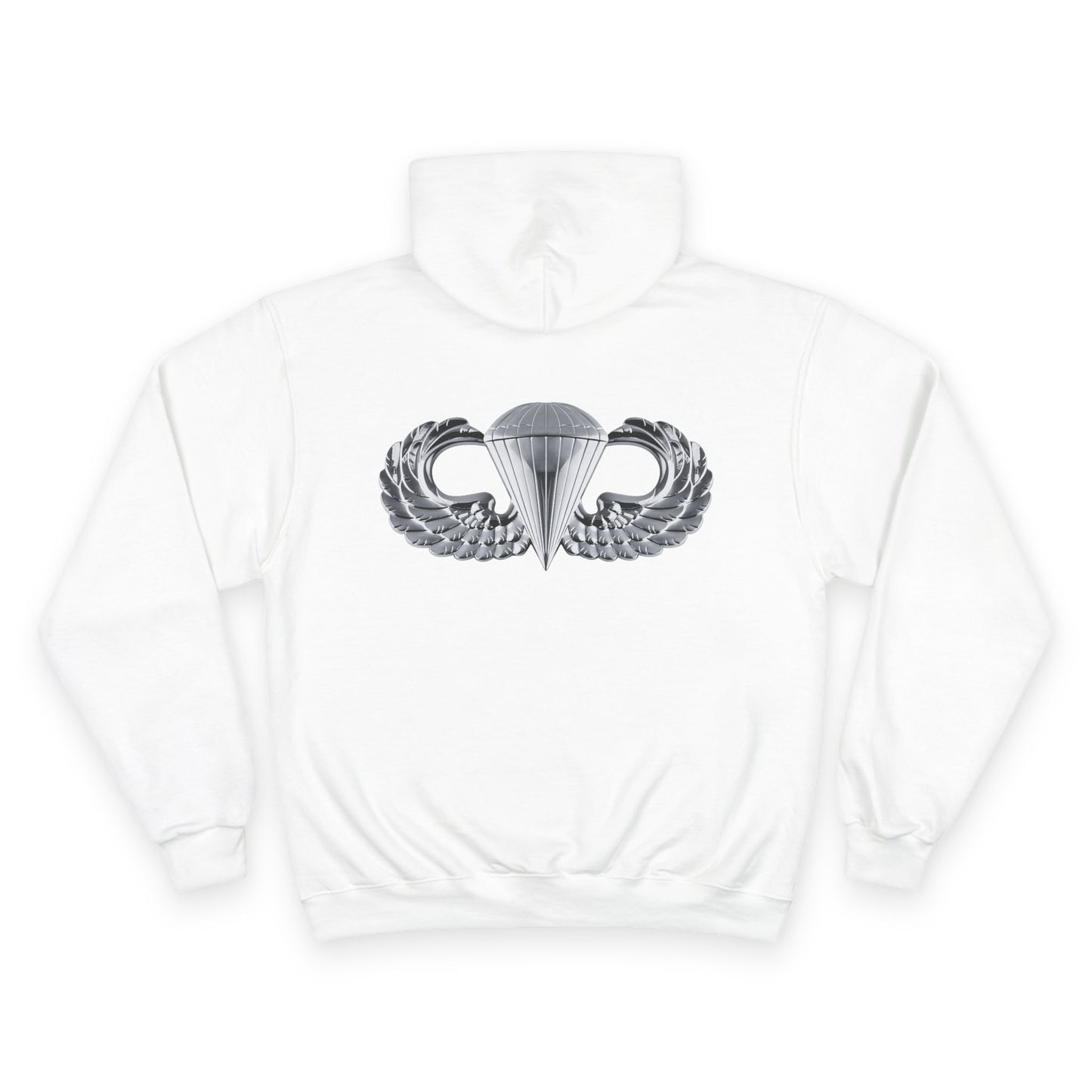 Champion Hoodie with Airborne Silver Wings Design - Stylish and Comfy for Active Lifestyles