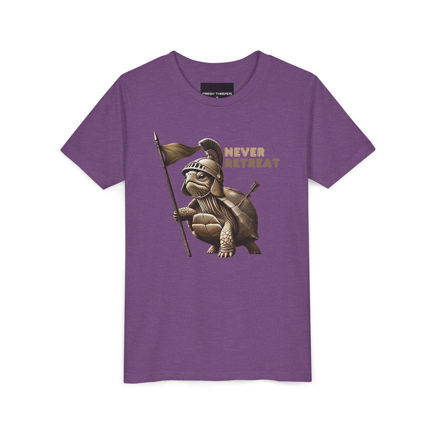 Youth Short Sleeve Tee - Never Retreat Warrior Turtle Design