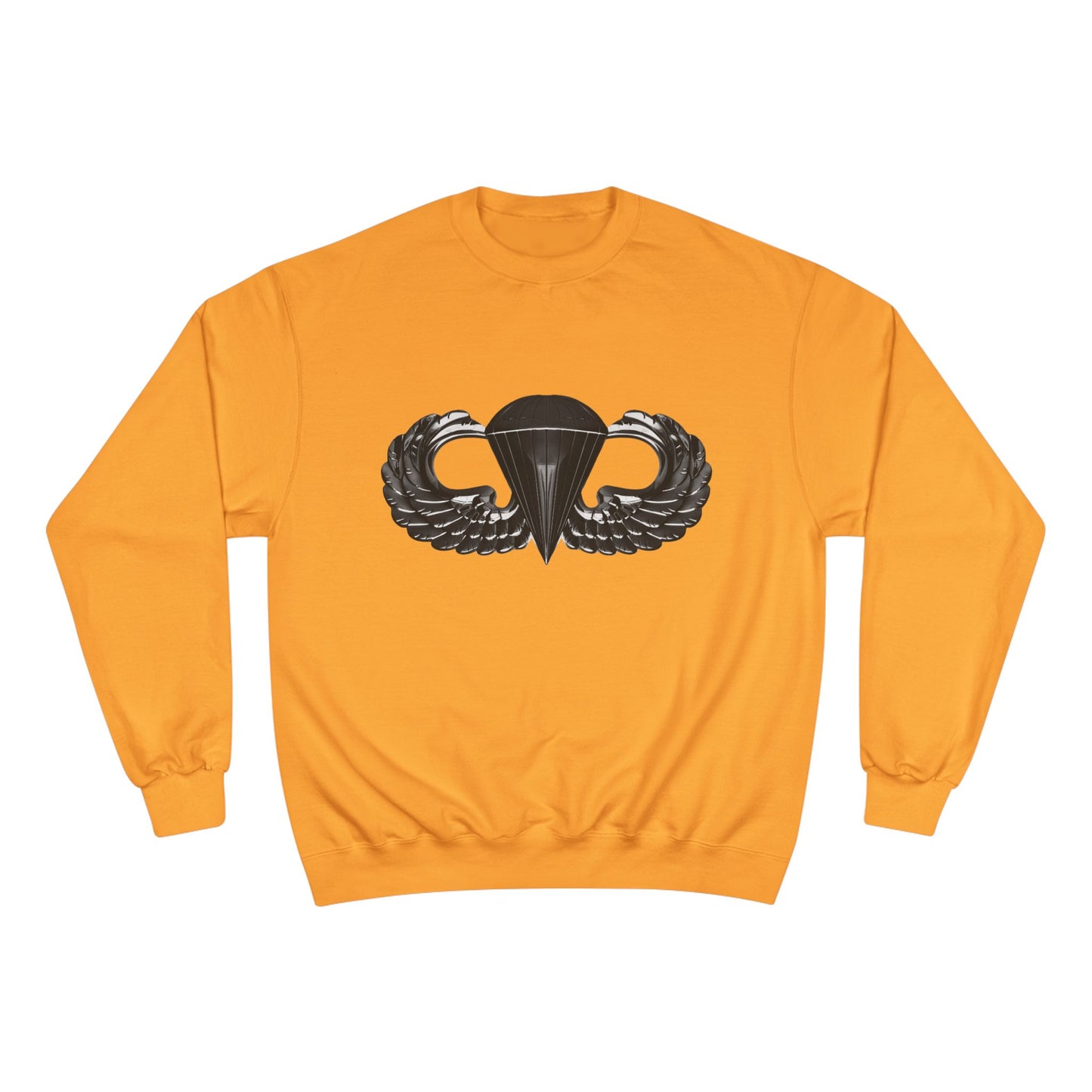 Champion Sweatshirt with Airborne Black Winged Design - Perfect for Casual Outings and Celebrations