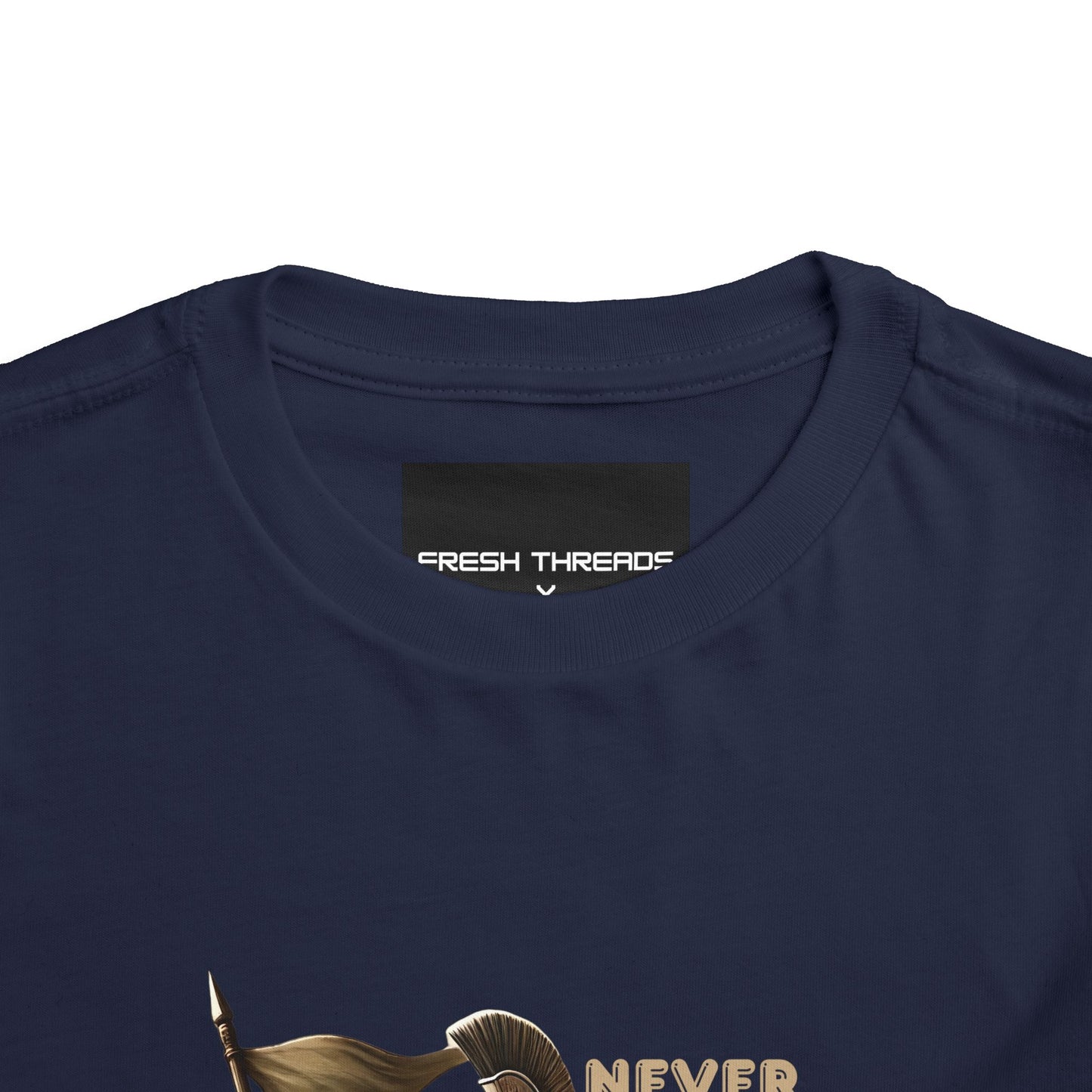 Never Retreat Toddler T-Shirt - Cute Warrior Turtle Design