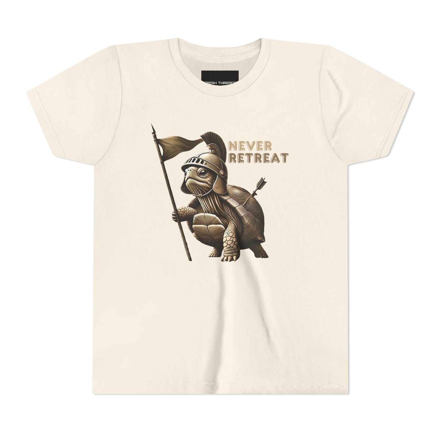 Youth Short Sleeve Tee - Never Retreat Warrior Turtle Design