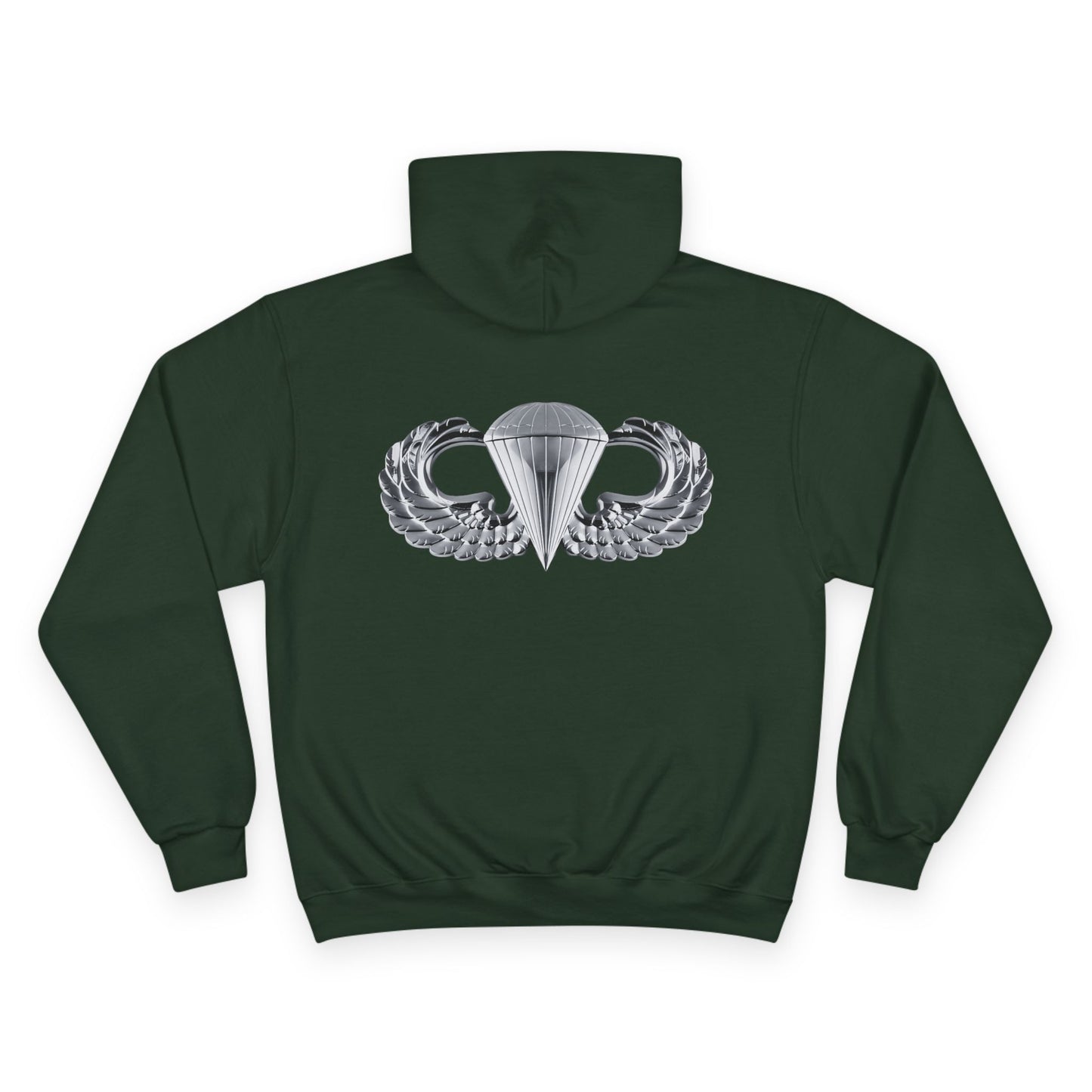 Champion Hoodie with Airborne Silver Wings Design - Stylish and Comfy for Active Lifestyles