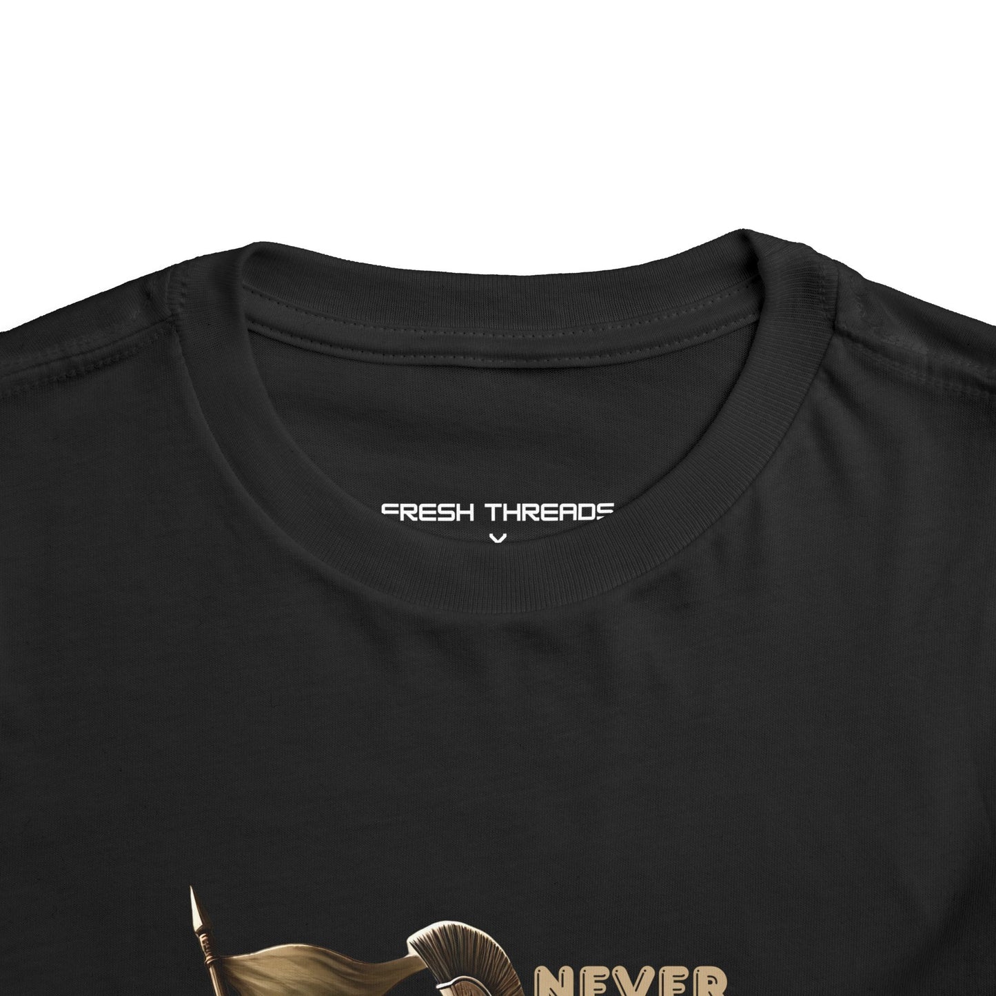 Never Retreat Toddler T-Shirt - Cute Warrior Turtle Design