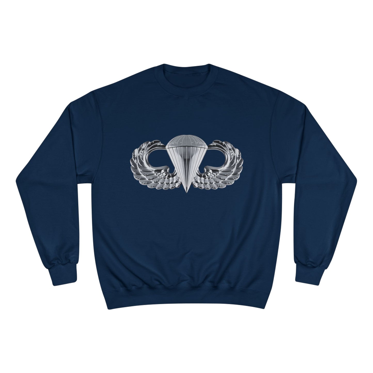 Champion Sweatshirt with Airborne Silver Winged Design - Perfect for Casual Wear and Gifting