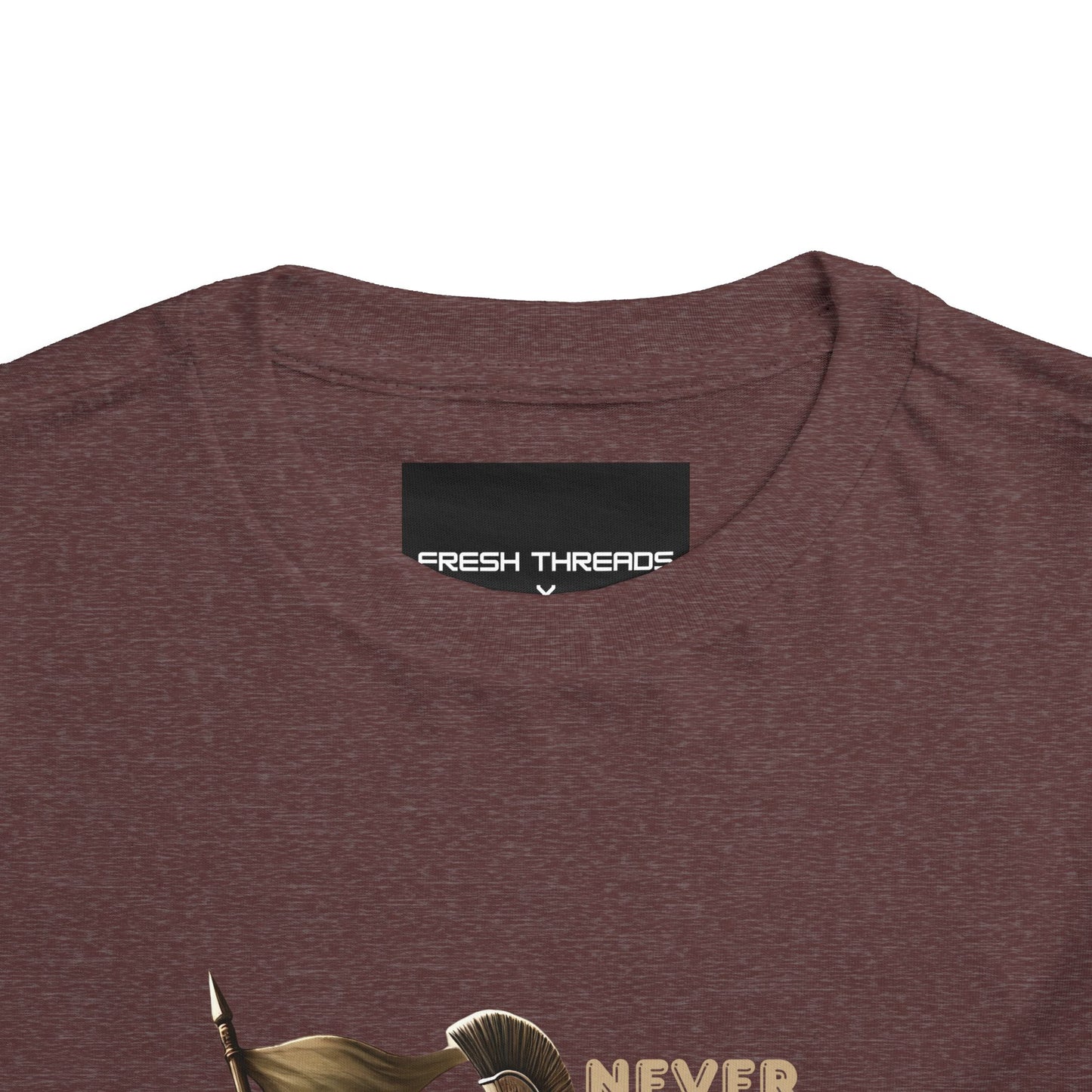 Never Retreat Toddler T-Shirt - Cute Warrior Turtle Design