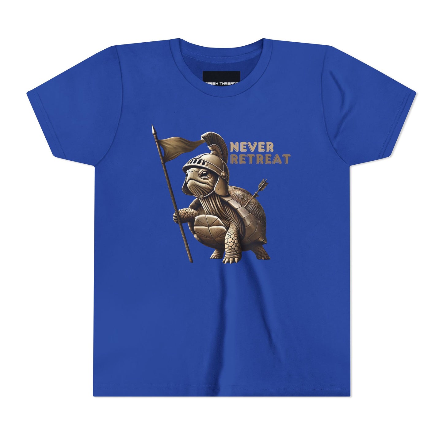 Youth Short Sleeve Tee - Never Retreat Warrior Turtle Design