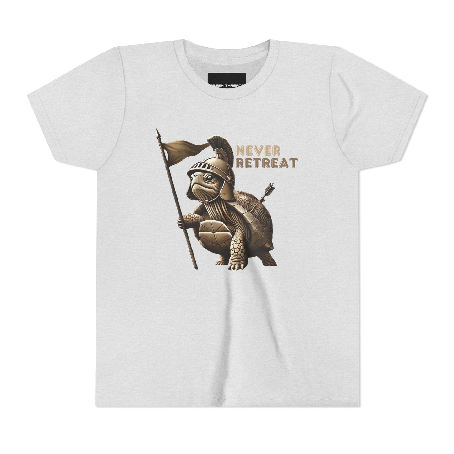 Youth Short Sleeve Tee - Never Retreat Warrior Turtle Design