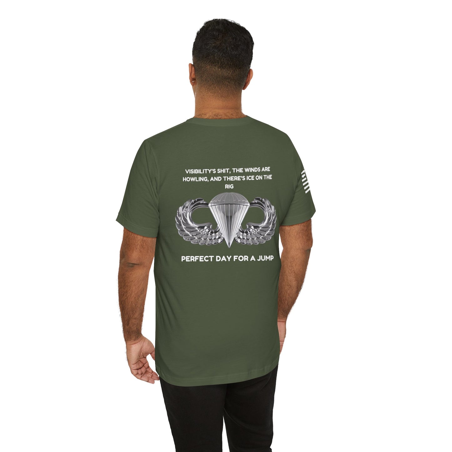 Airborne Military Unisex Tee - Army Navy Marines Airforce, Lightweight Airlume Cotton Shirt, Casual & Semi-Formal Wear, Military Holidays,