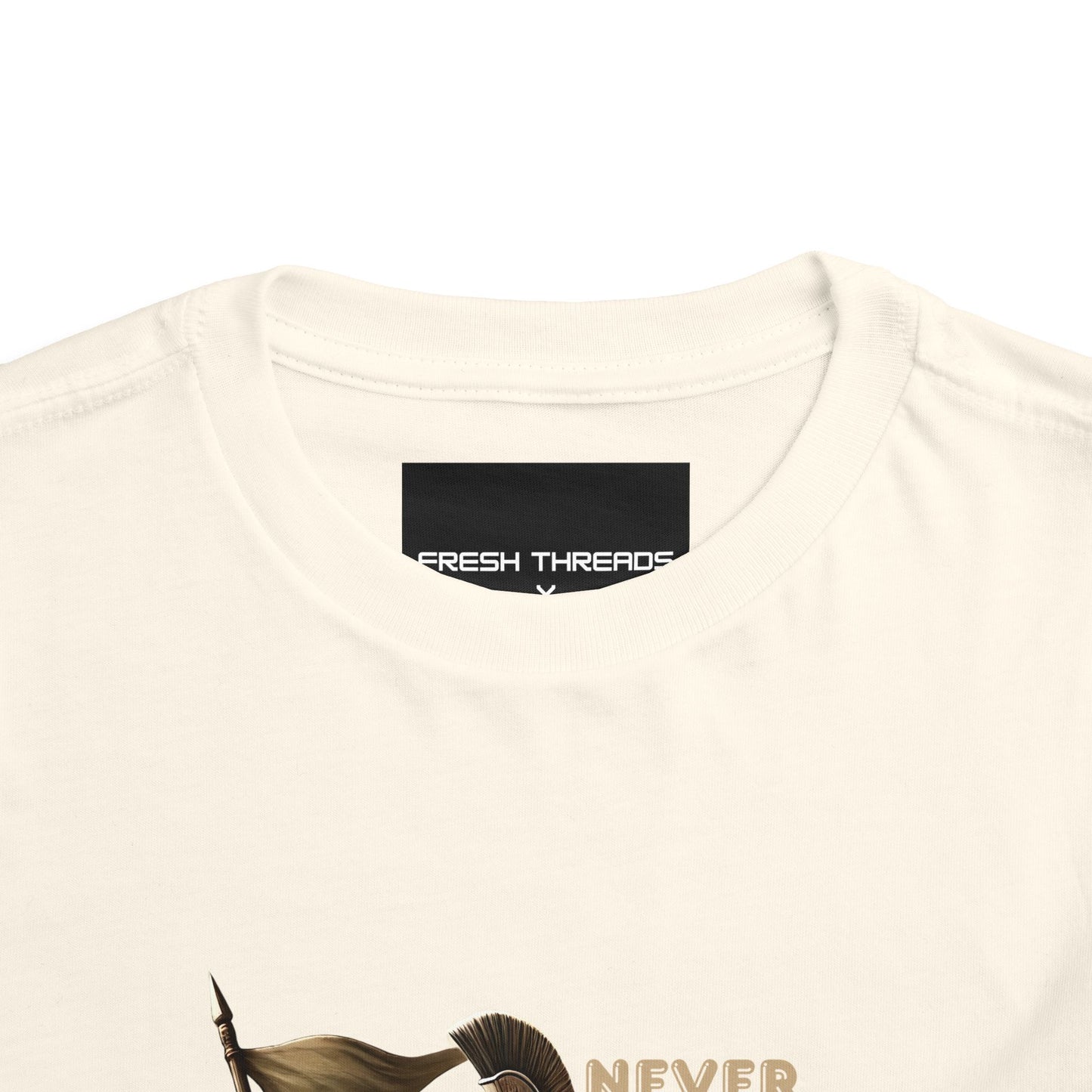 Never Retreat Toddler T-Shirt - Cute Warrior Turtle Design