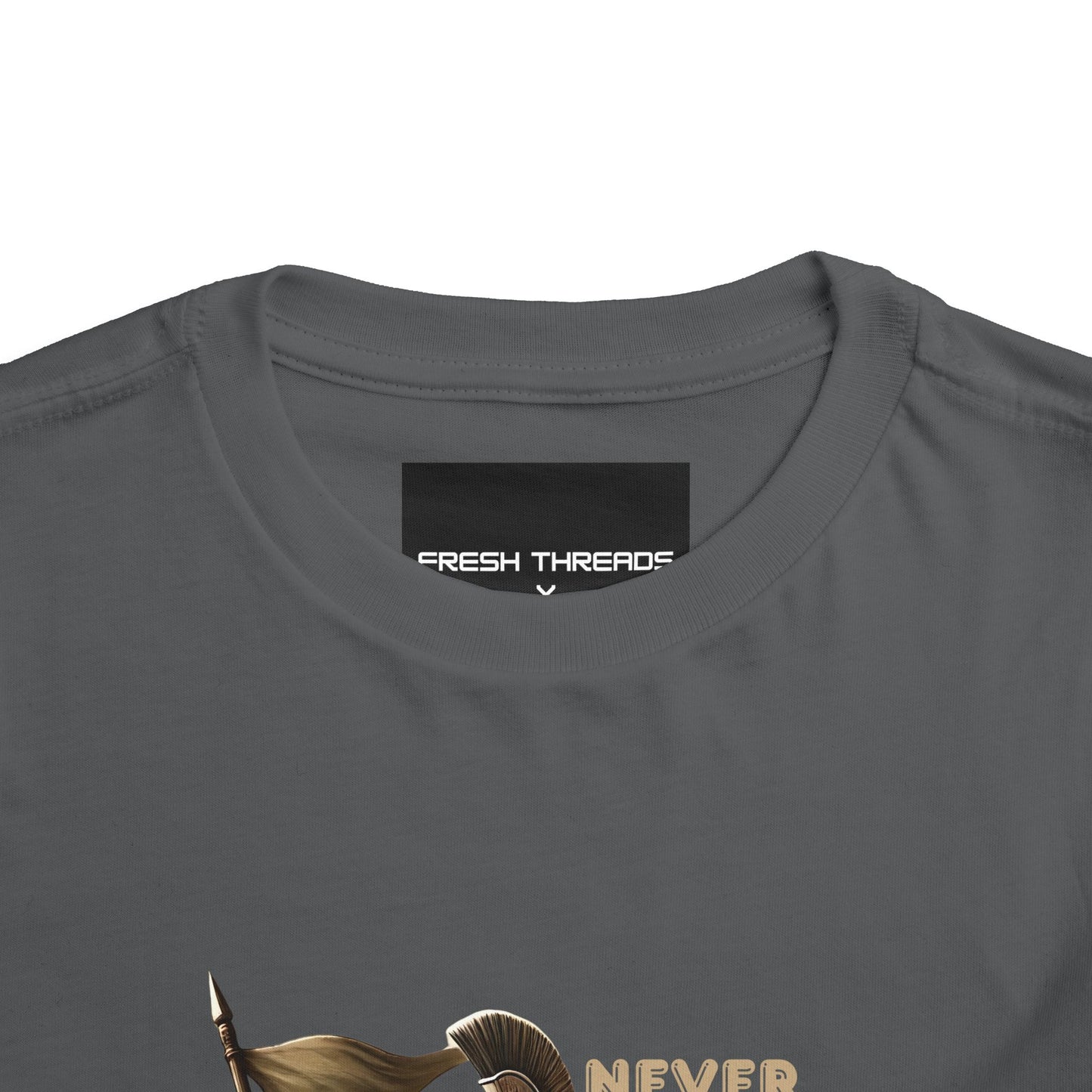 Never Retreat Toddler T-Shirt - Cute Warrior Turtle Design