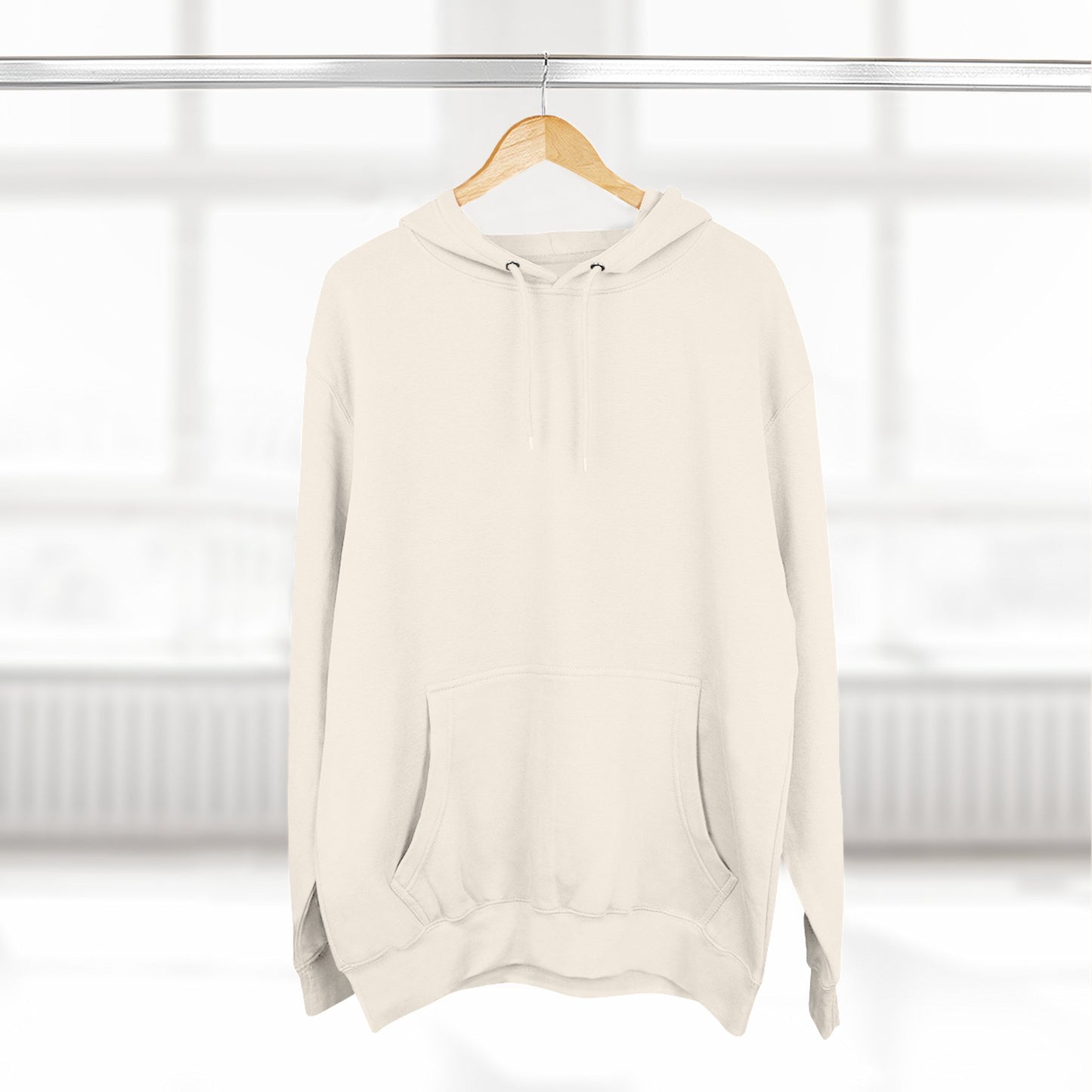 Airborne Silver Winged On Back, Cozy Three-Panel Fleece Hoodie for Everyday Comfort