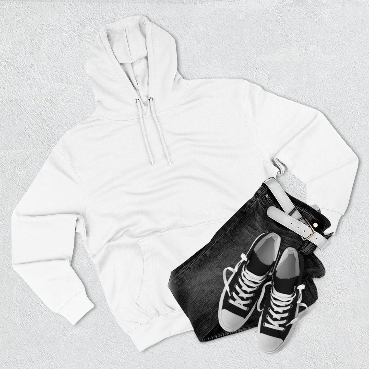 Airborne Silver Winged On Back, Cozy Three-Panel Fleece Hoodie for Everyday Comfort