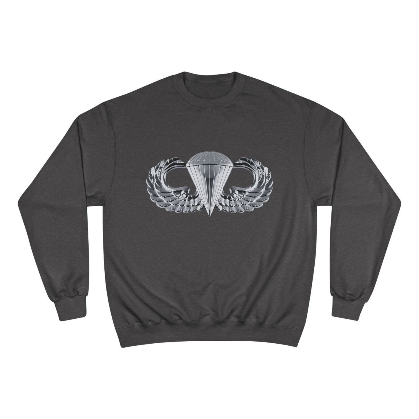 Champion Sweatshirt with Airborne Silver Winged Design - Perfect for Casual Wear and Gifting