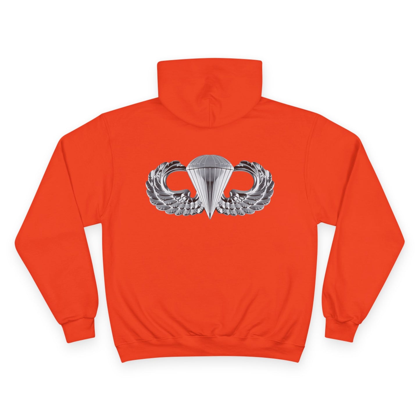 Champion Hoodie with Airborne Silver Wings Design - Stylish and Comfy for Active Lifestyles