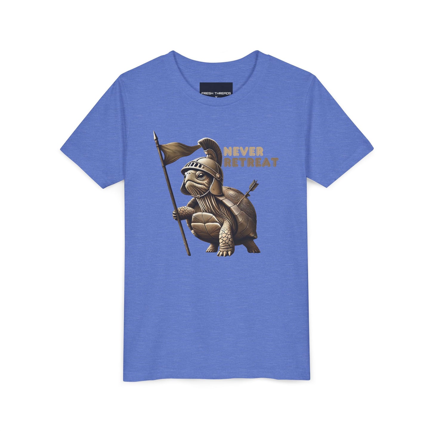 Youth Short Sleeve Tee - Never Retreat Warrior Turtle Design