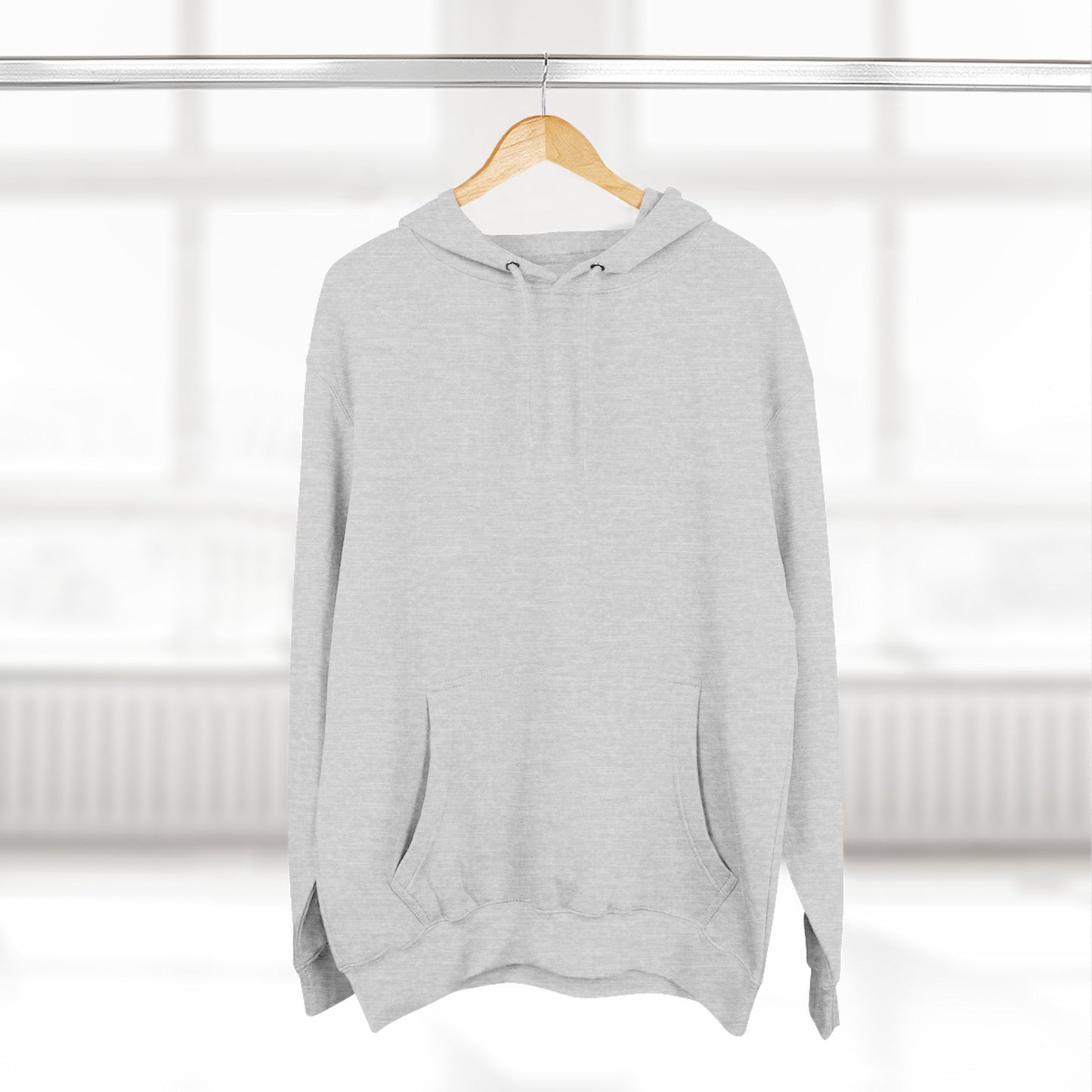 Airborne Silver Winged On Back, Cozy Three-Panel Fleece Hoodie for Everyday Comfort