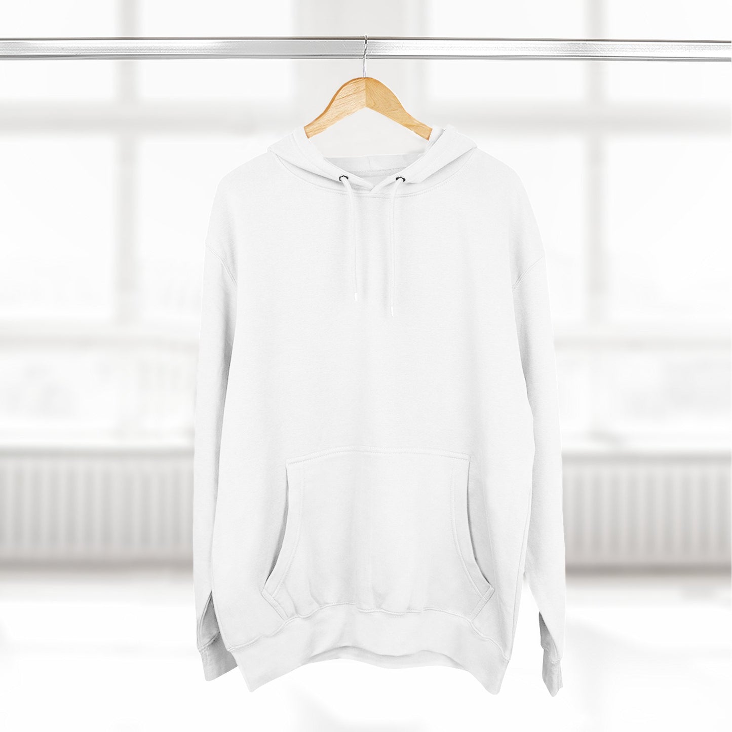 Airborne Silver Winged On Back, Cozy Three-Panel Fleece Hoodie for Everyday Comfort